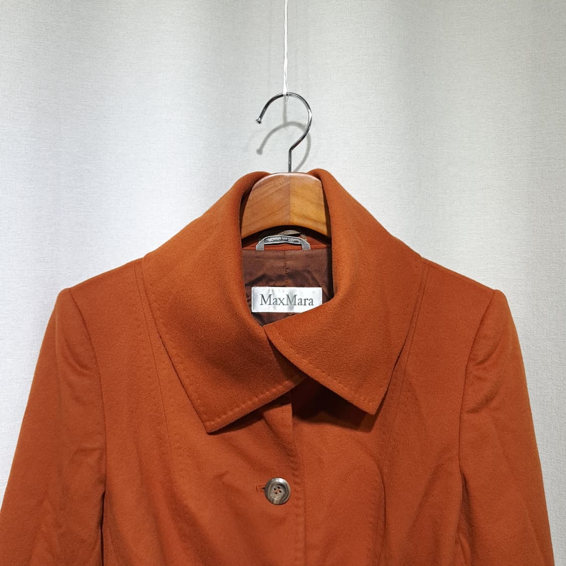 CN583 L 막스마라 테라코타 버진울 벨티드 자켓 상품이미지3