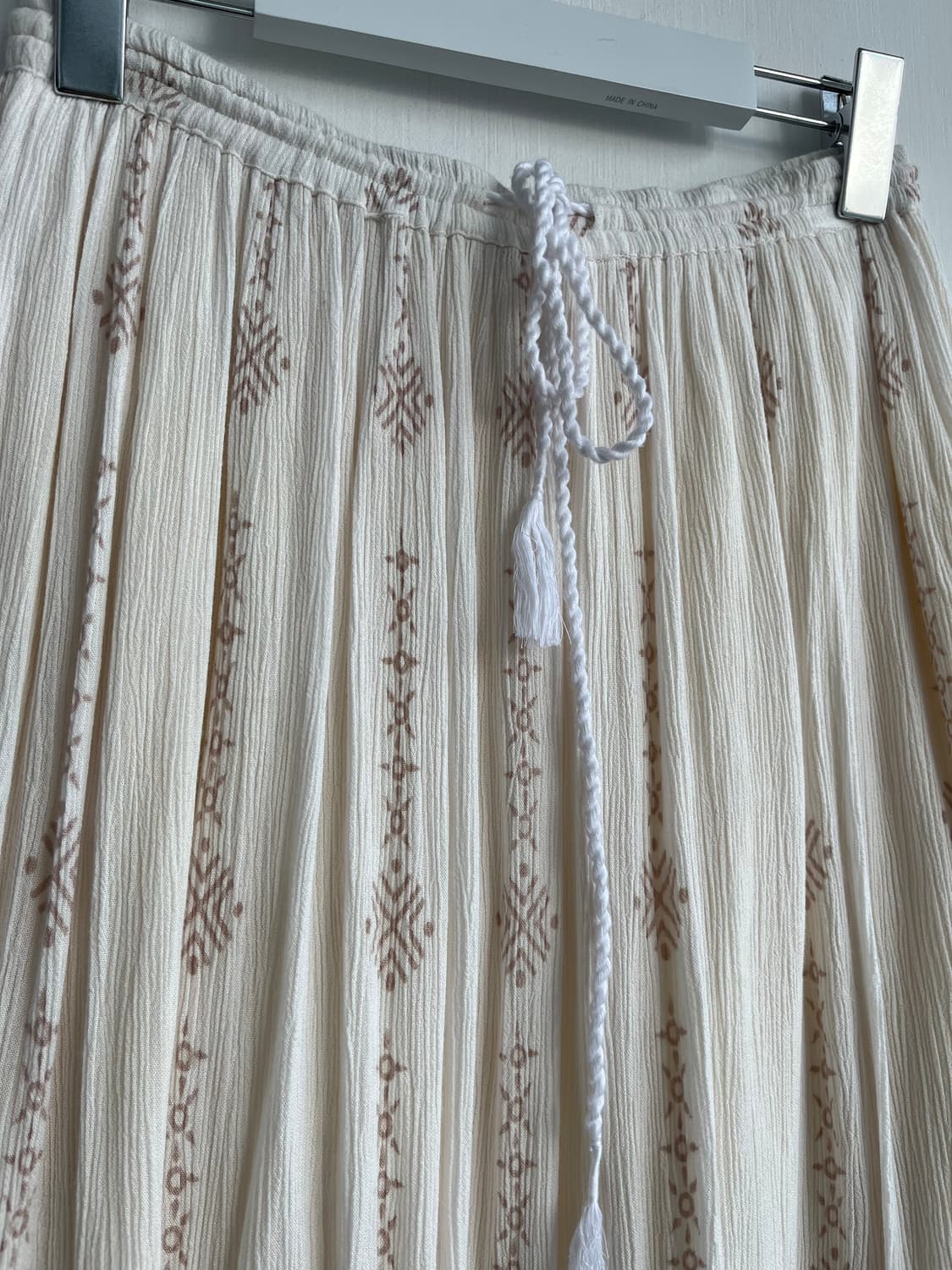 베이지 스팽클 에스닉 롱 스커트 상품이미지2