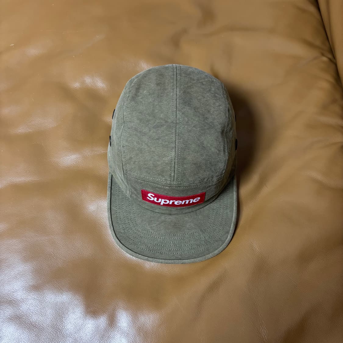 Supreme 슈프림 스톤 워시드 올리브 카키 캠프캡 모자 상품이미지5