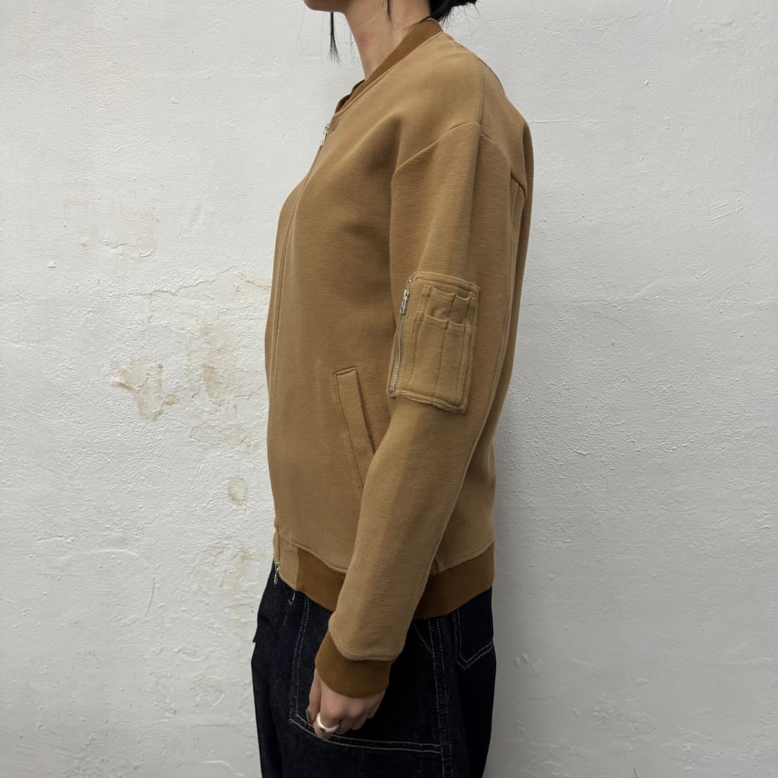 빔즈(B:MING by BEAMS) 베이지 컬러 MA-1 플라이트 자켓 상품이미지2