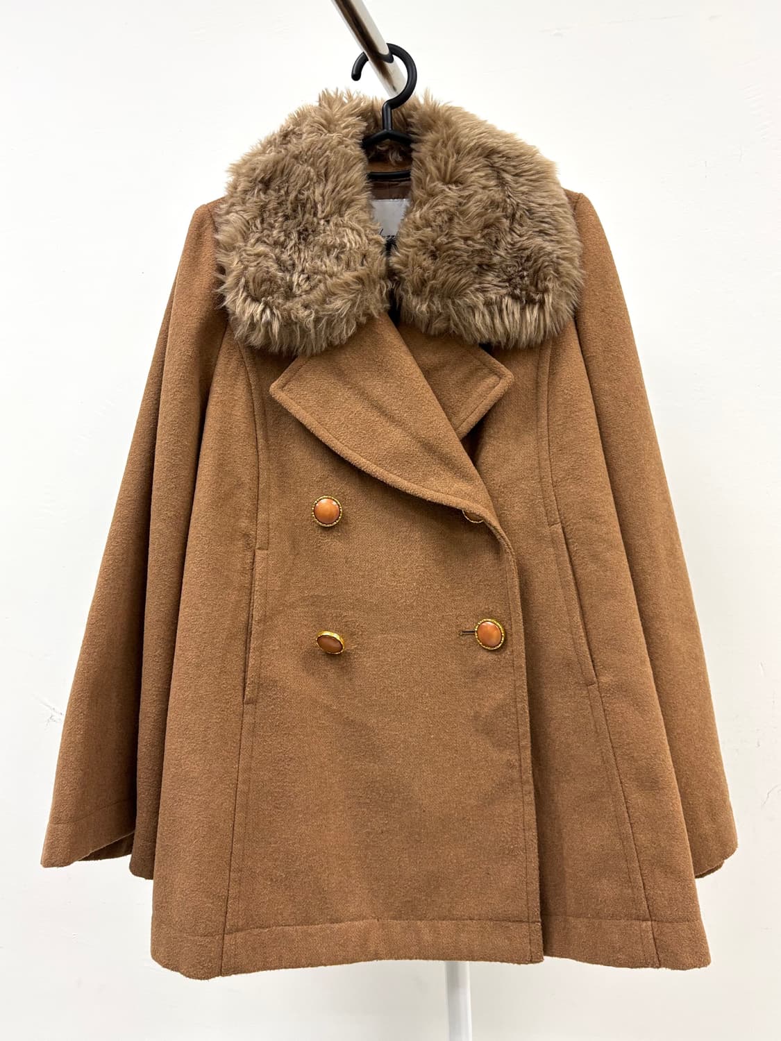 빈티지 브라운 하프 코트 자켓 상품이미지5