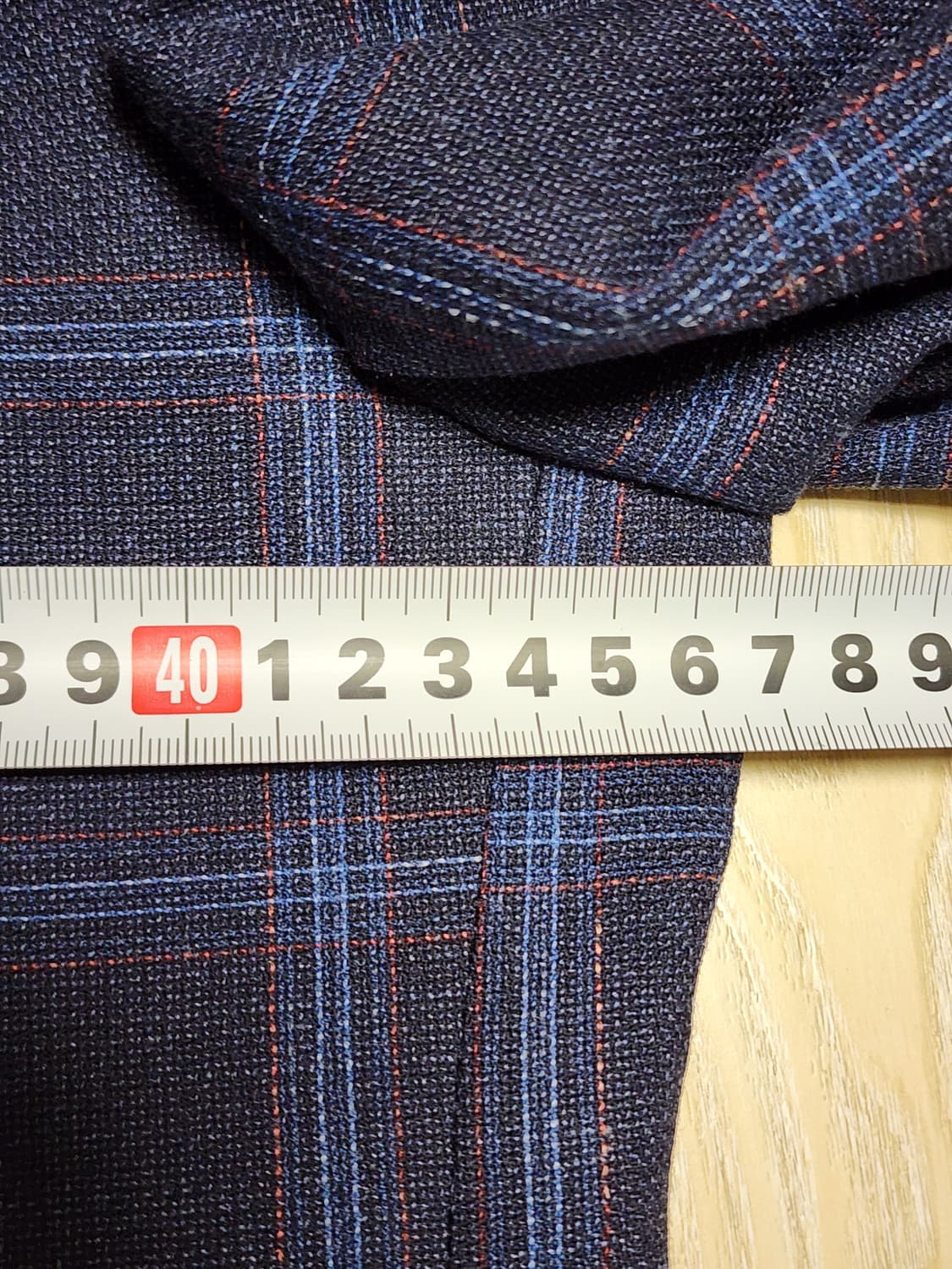 [BON] 이태리 까노니코 원단 네이비 체크 정장 (95사이즈) 상품이미지5