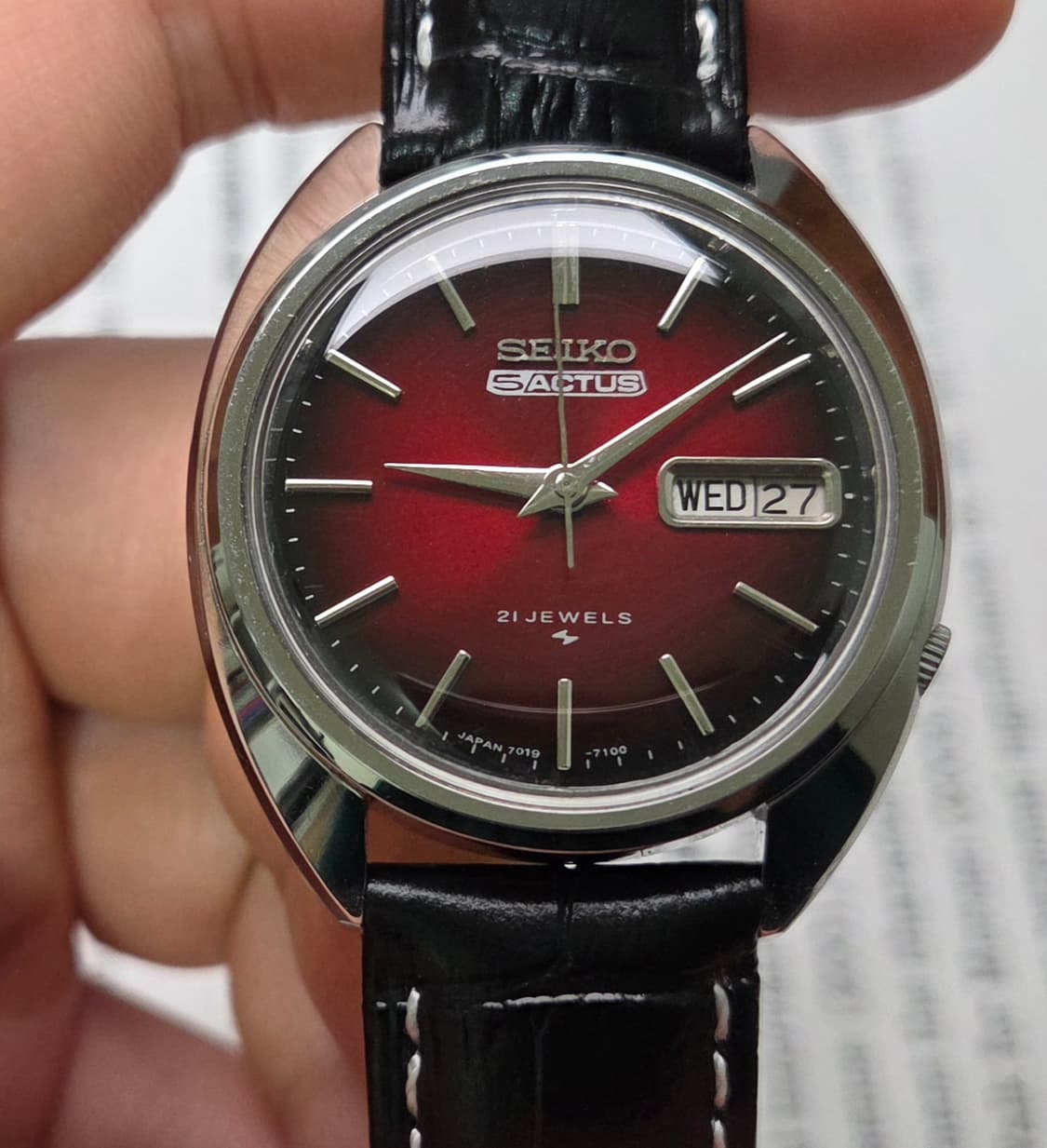 빈티지 세이코 데이데이트 투톤레드(붉은말의해) 7019 오토매틱  상품이미지2