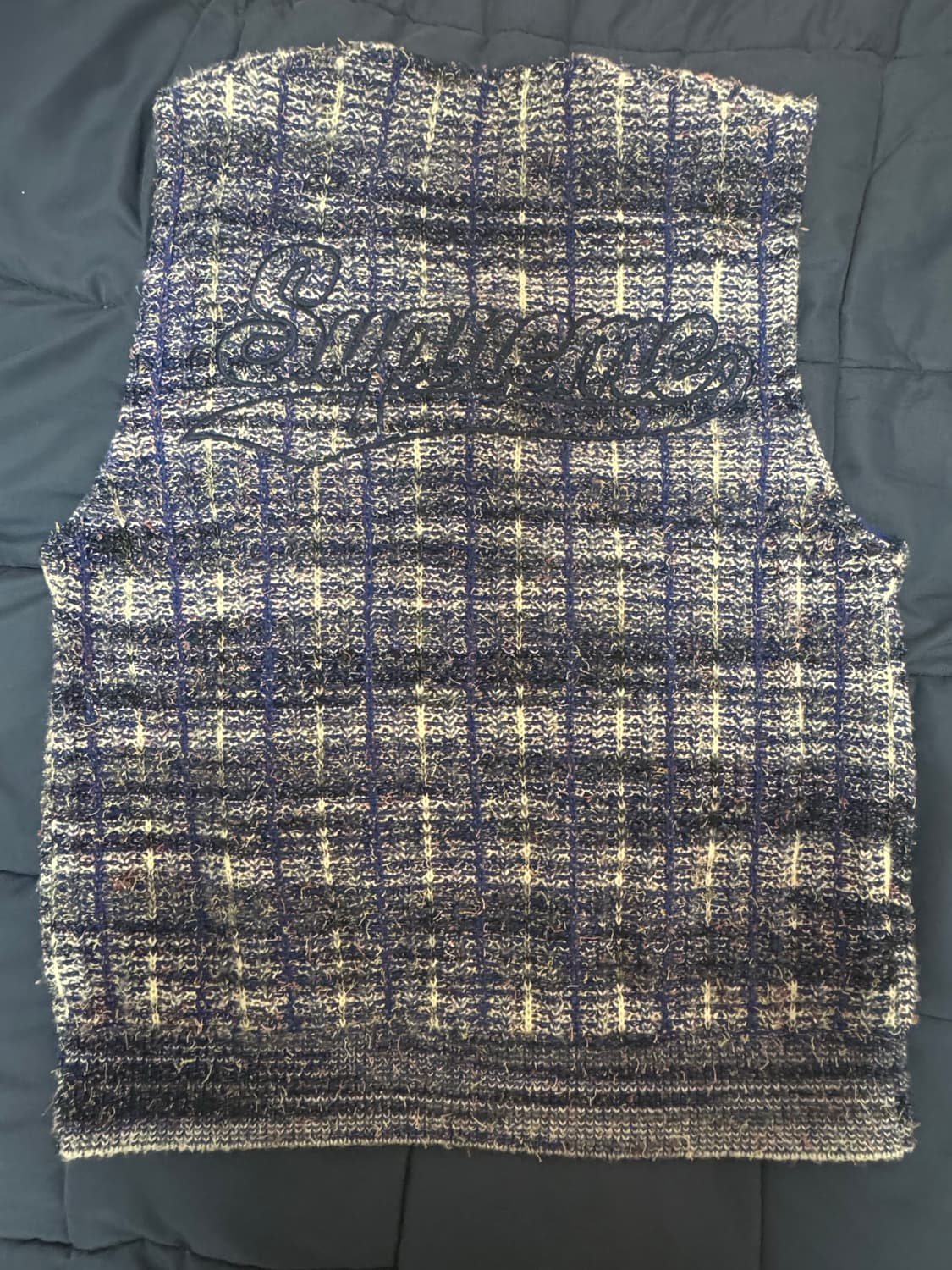 supreme speckled zip up sweater vest 상품이미지4
