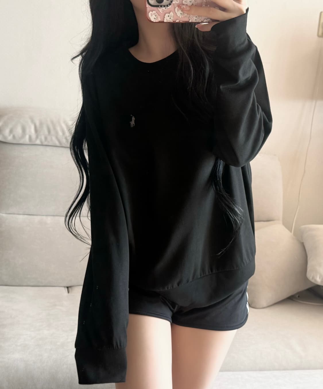 폴로 랄프로렌 블랙 실버로고 긴팔 상품이미지1