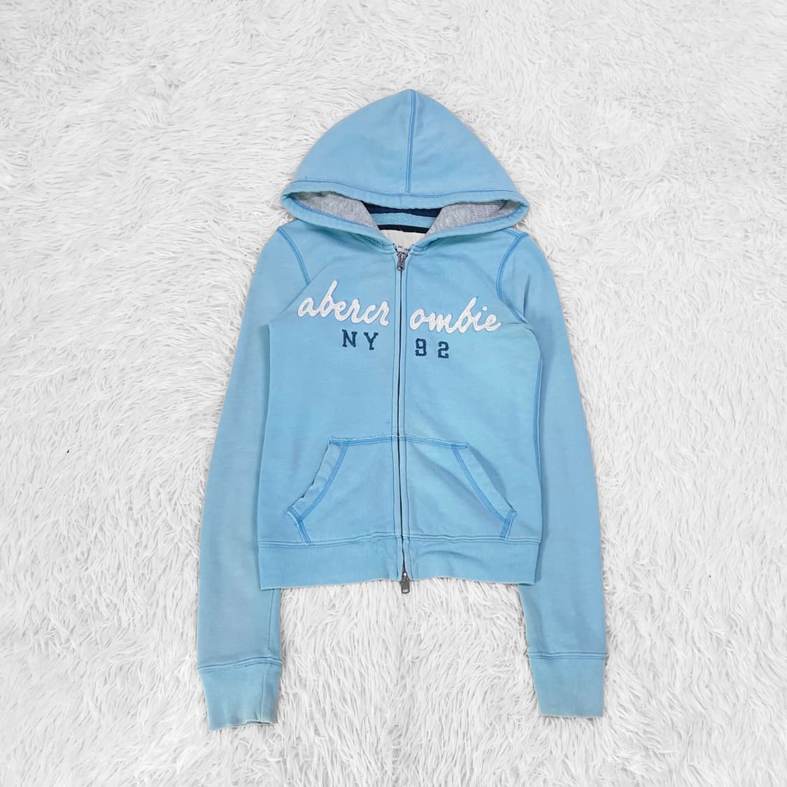 아베크롬비 스펠 로고 후드집업 소라 상품이미지2