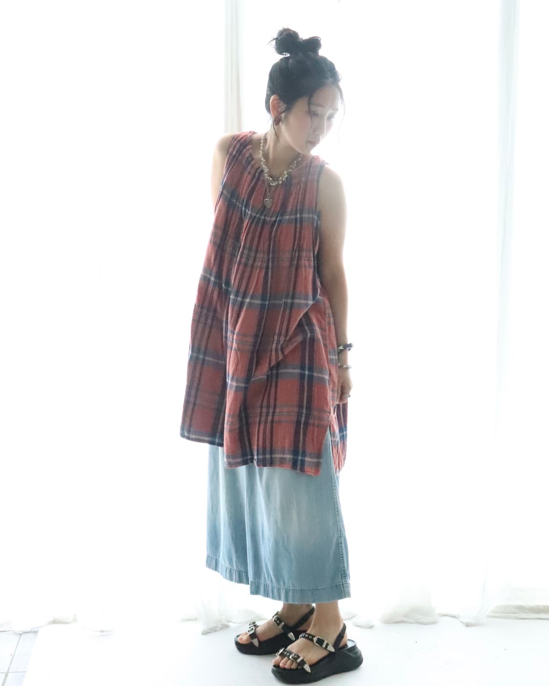[Kapital] Check Tunic Dress 상품이미지1