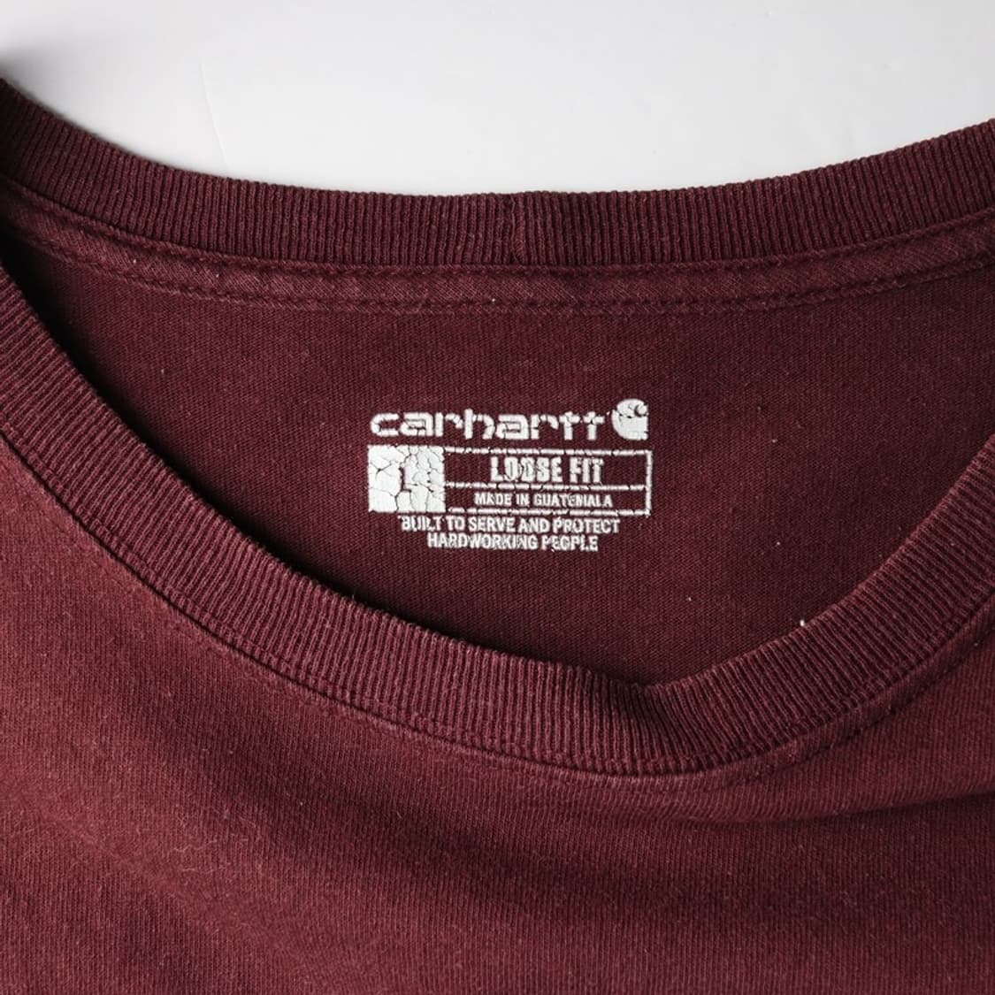 칼하트 K126 루즈핏 포켓 롱슬리브 티셔츠 버건디 L 상품이미지5