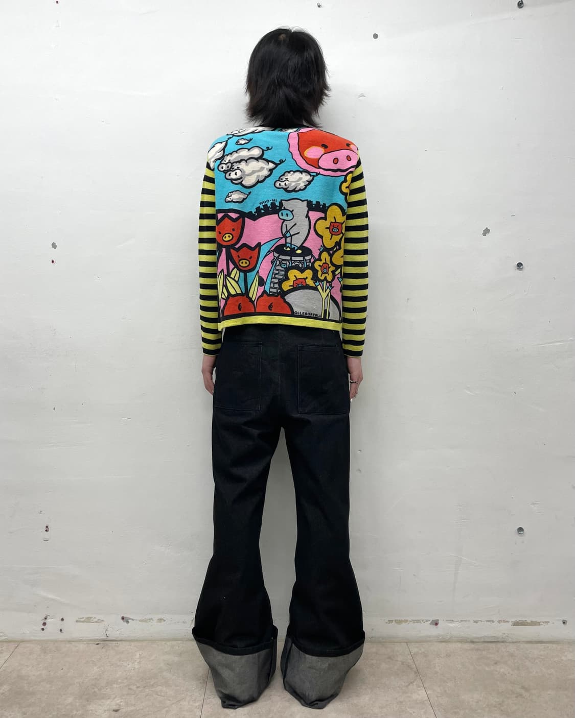 yellow stripe pig knitwear  상품이미지6