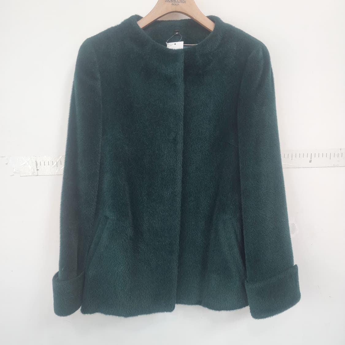 명품 알파카 그린 퍼 자켓 상품이미지1