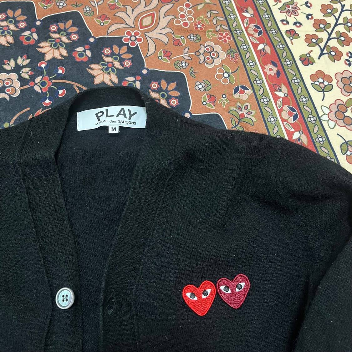 꼼데가르송 여성 더블 하트 크롭 가디건 M 상품이미지3