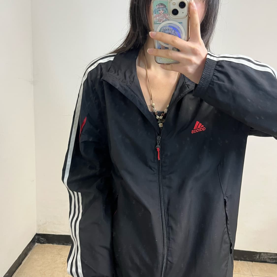 Adidas black windbreaker 상품이미지3