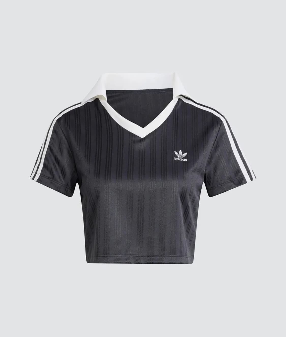 새상품) 아디다스 브이넥 크롭 반팔 셔츠 M 상품이미지1