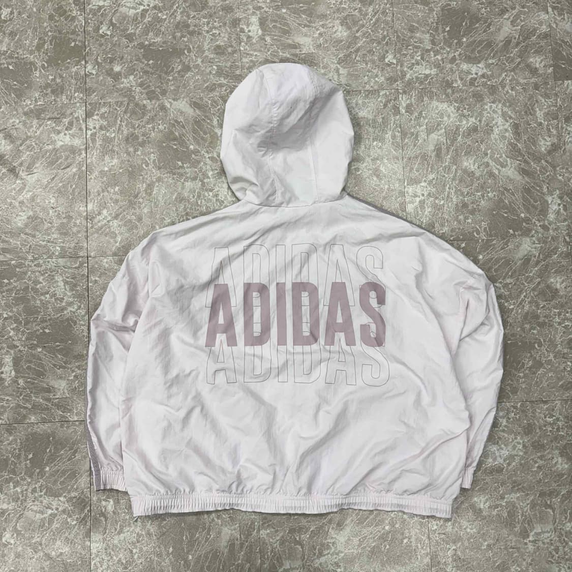 아디다스 라이트 퍼플 신형 걸즈 윈드브레이커 후드집업 희귀져지(XL) 상품이미지3