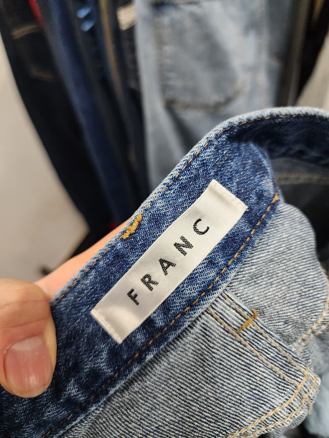 FRANC 앞판절개 와이드 데님 상품이미지8