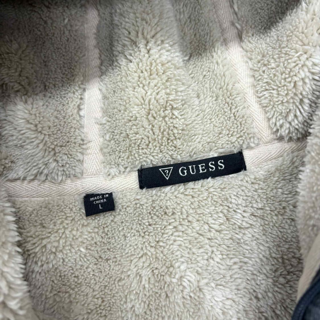Guess 게스 y2k 양털 울프죠그레이 후드집업 희귀져지(L) 상품이미지4
