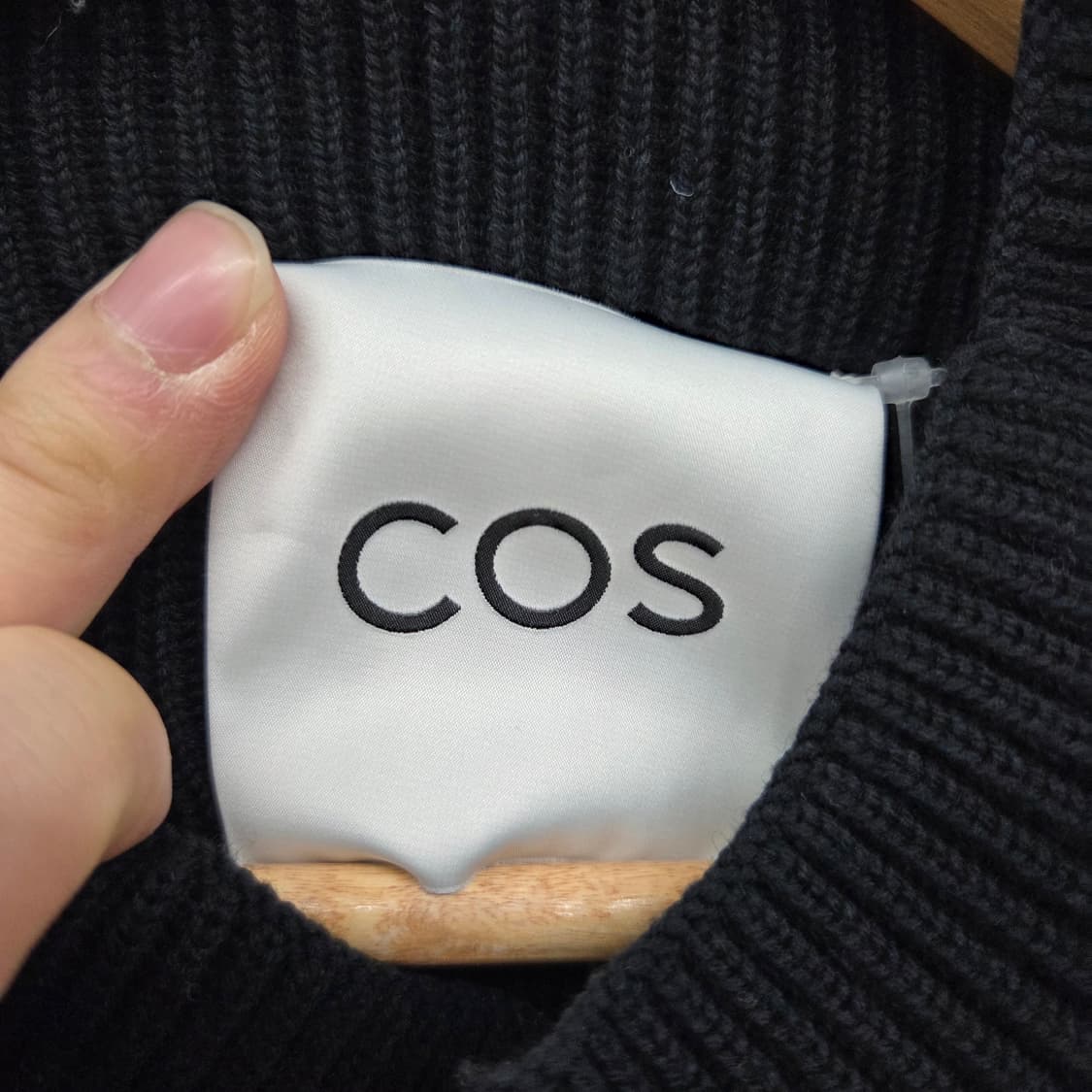 COS 블랙 골지 니트 롱 스커트 여성 L 상품이미지4