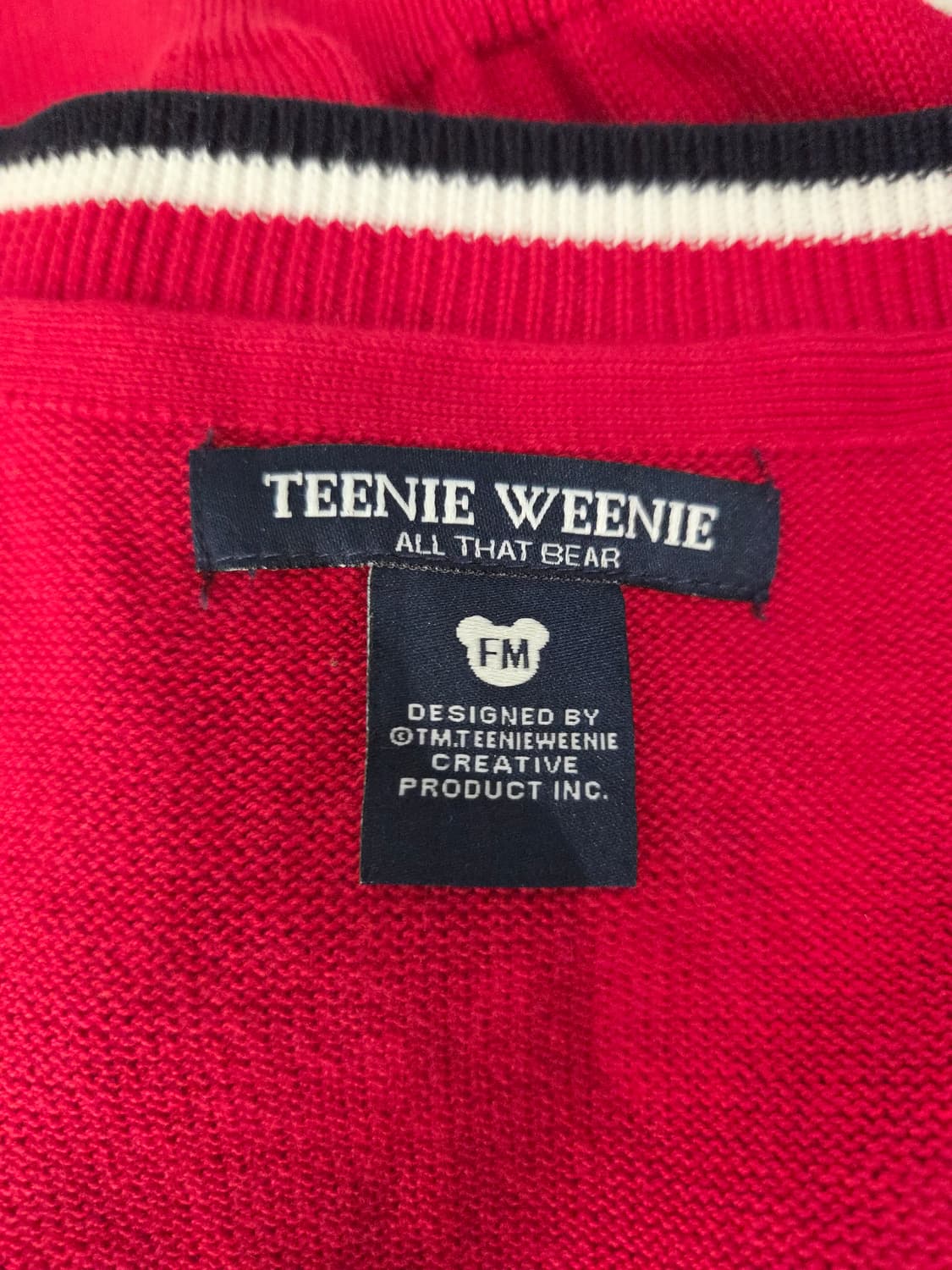 티니위니 브이넥 배색 니트 가디건 상품이미지7