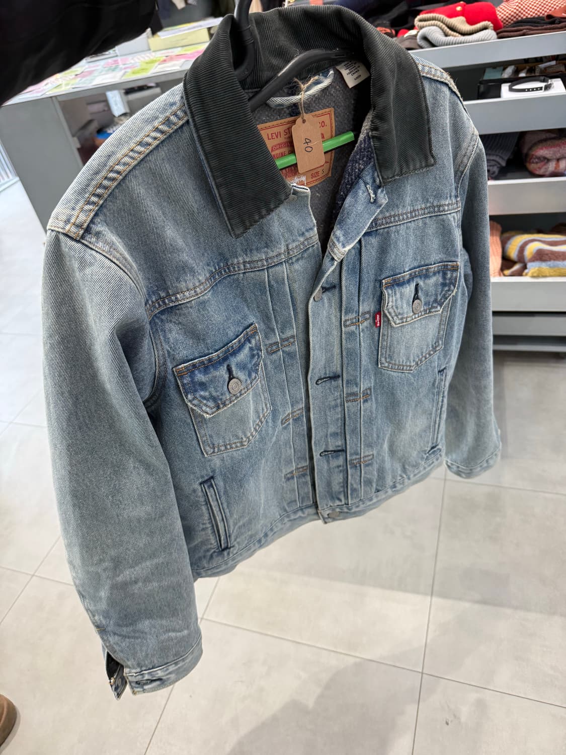 [S] 스투시 리바이스 트러커 상품이미지1