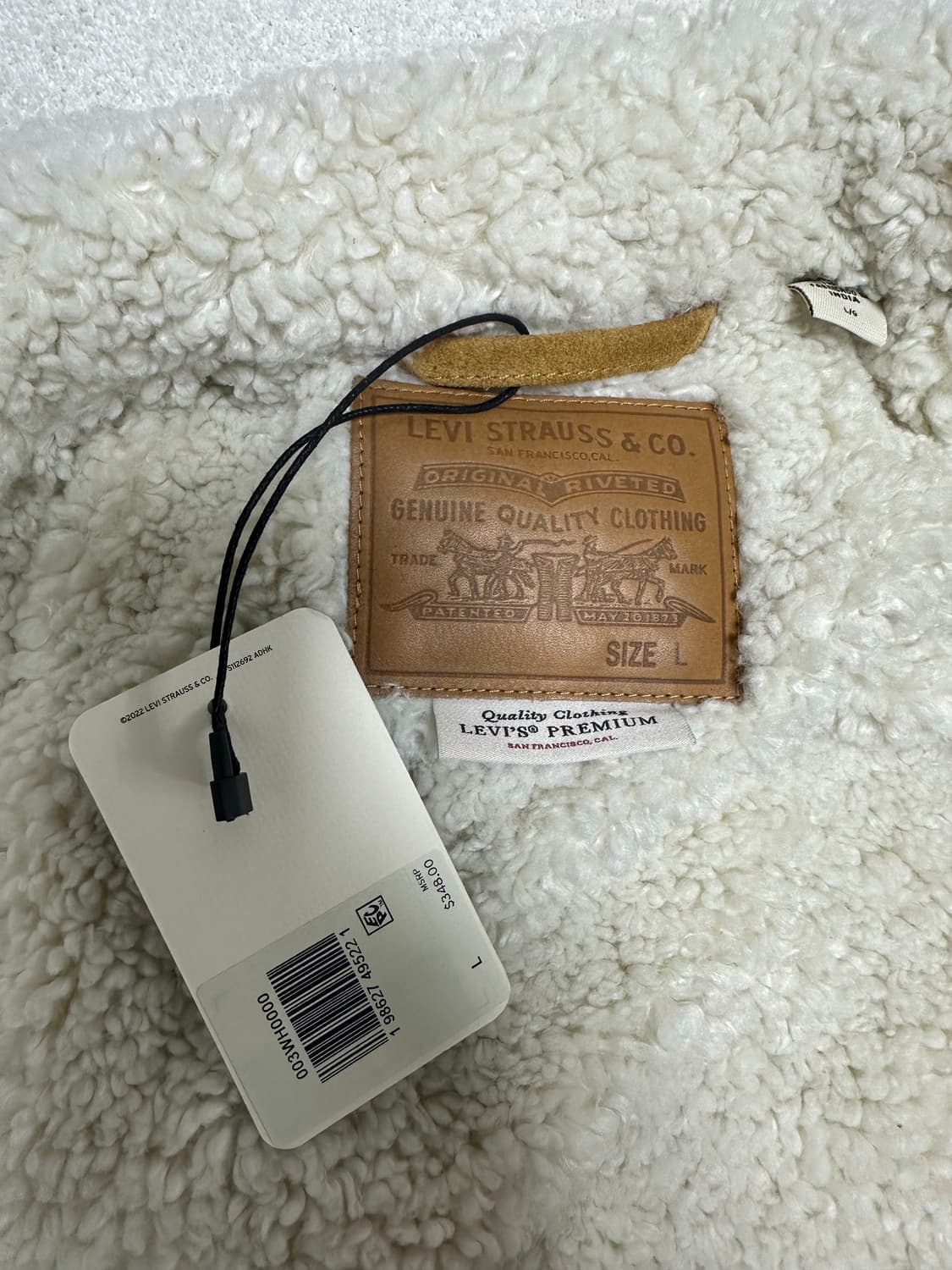 딘딘자켓 리바이스 스웨이드 트러커 쉐르파 자켓 상품이미지4