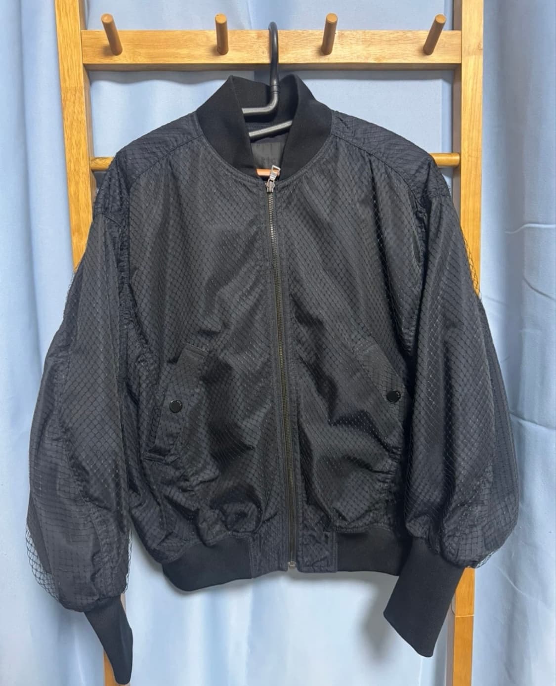 키옥 강기옥부띠끄 kiok 망사 그물망 블랙 봄버 자켓 바 상품이미지1