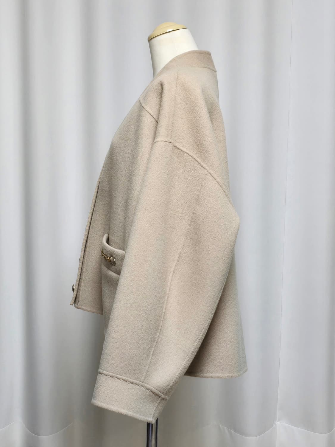 (한섬) 시스템 체인 디테일 울캐시미어 자켓 상품이미지5