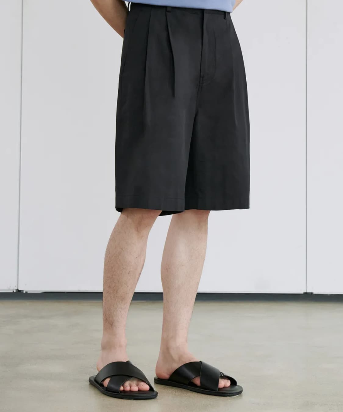 아노블리어 텐셀 치노 쇼츠 반바지 블랙 L 상품이미지1