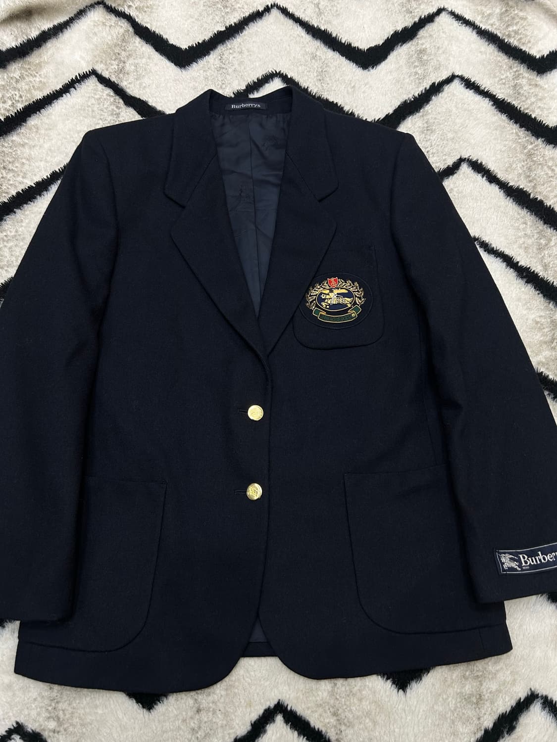 [44-55]버버리 크레스트 로고 와펜 울 금장 블레이저/짙은네이비 상품이미지2