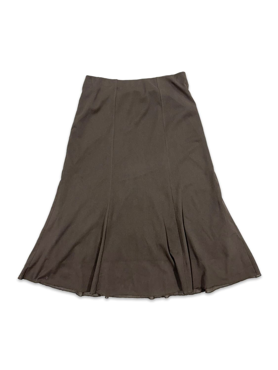 빈티지 브라운 플라워 모리 플레어 롱 스커트 상품이미지4