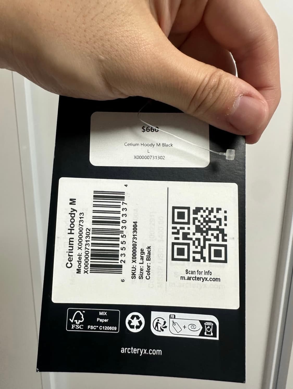 아크테릭스 세륨 후디 L사이즈 블랙 상품이미지7