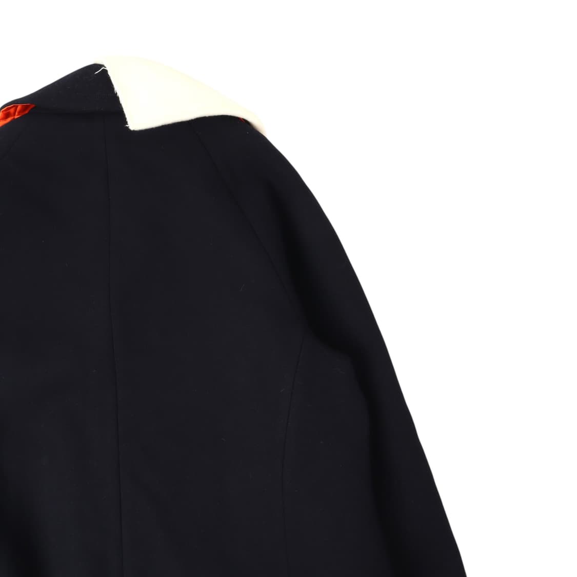 오프화이트 더블 패브릭 omea 제티드 포켓 헤비 울 롱 코트 상품이미지7