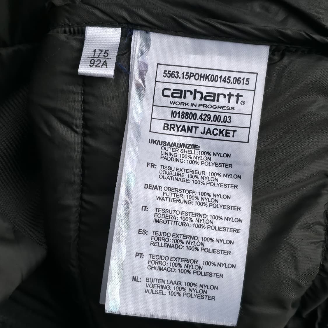 [M] 칼하트 WIP 브라이언트 경량 패딩 다크 올리브 상품이미지7