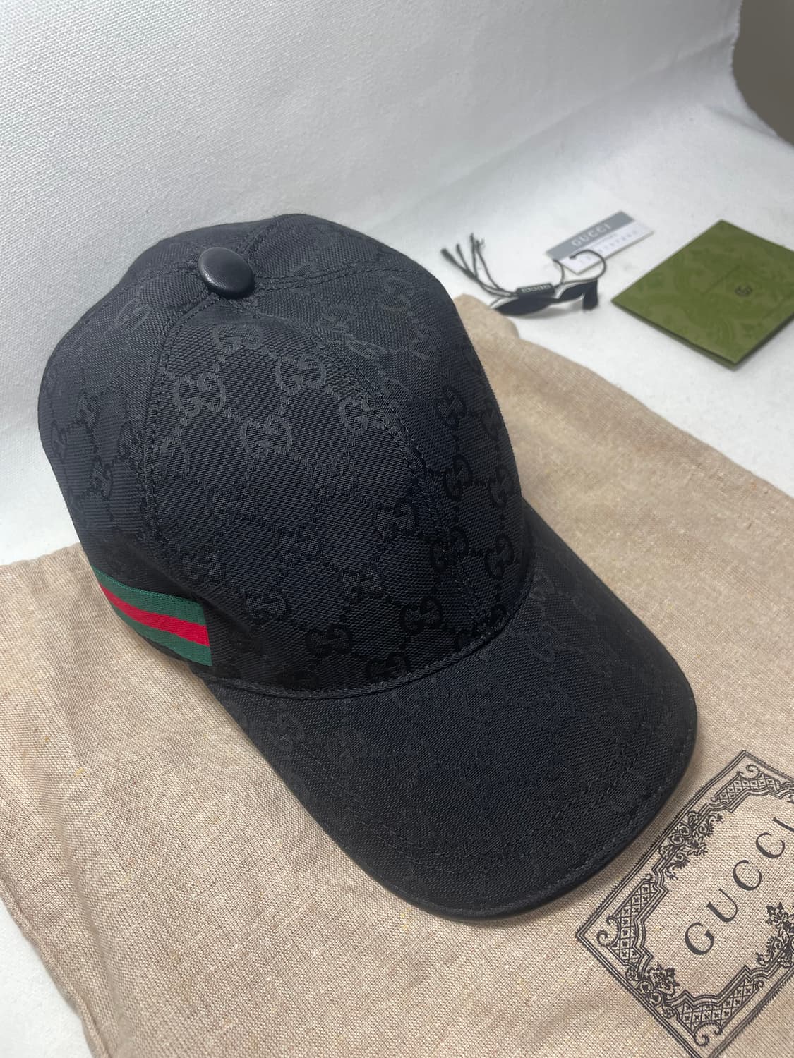 [새상품급,58M] 구찌 웹 GG 모자 볼캡 상품이미지1