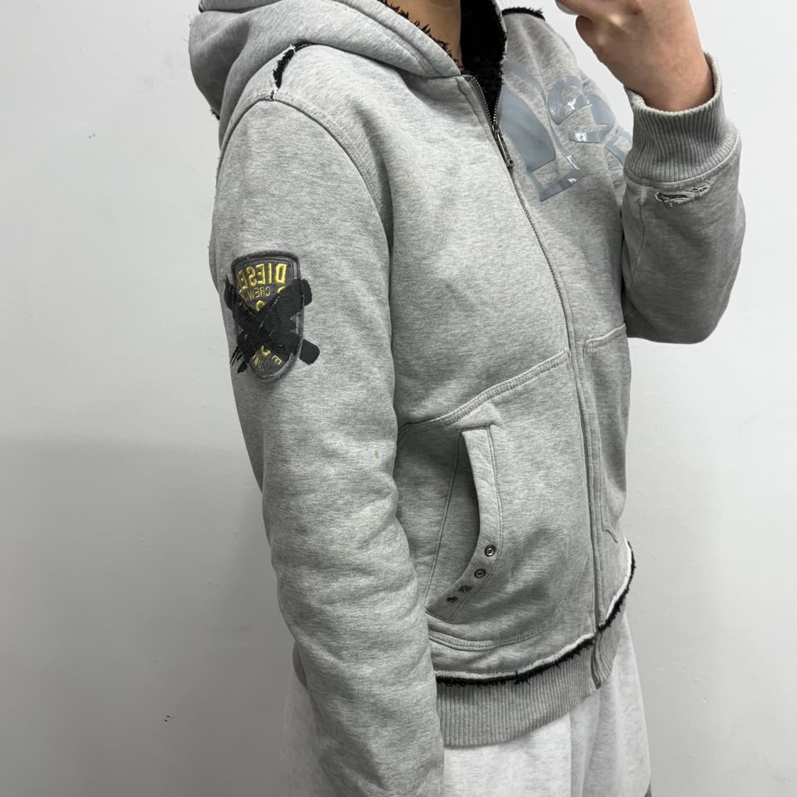 [XL] 디젤 그레이 후드집업 상품이미지2