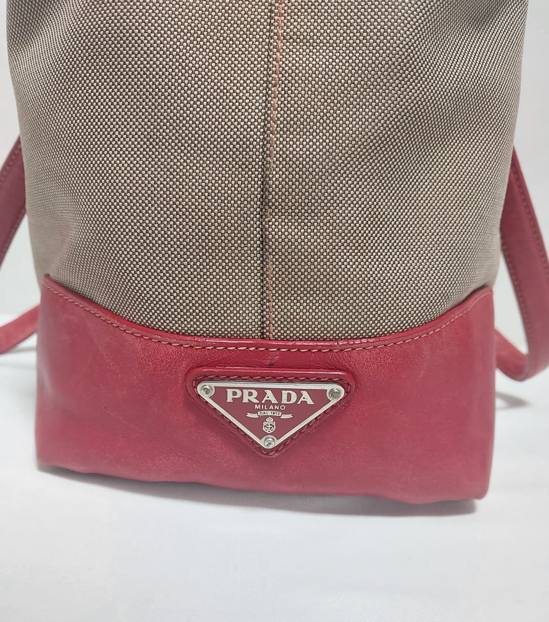 [정품] 프라다 자카드 캔버스 로고 숄더백 상품이미지5