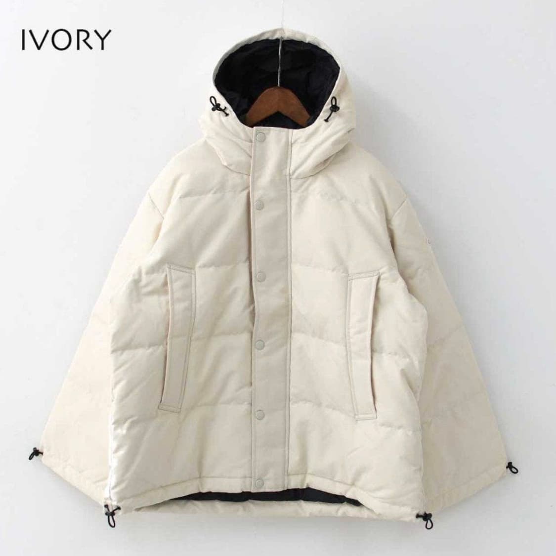 단톤 패딩 빅실루엣 후드 다운 자켓 상품이미지3