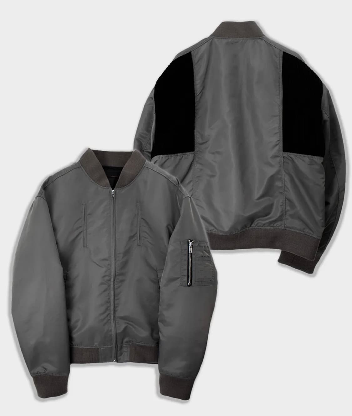 애니타임로릭_LILAC SHORT BOMBER CHARCOAL 상품이미지3