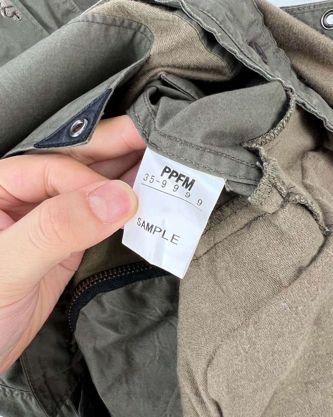 피피에프엠 카키 배색 레이어드 야상자켓  상품이미지9