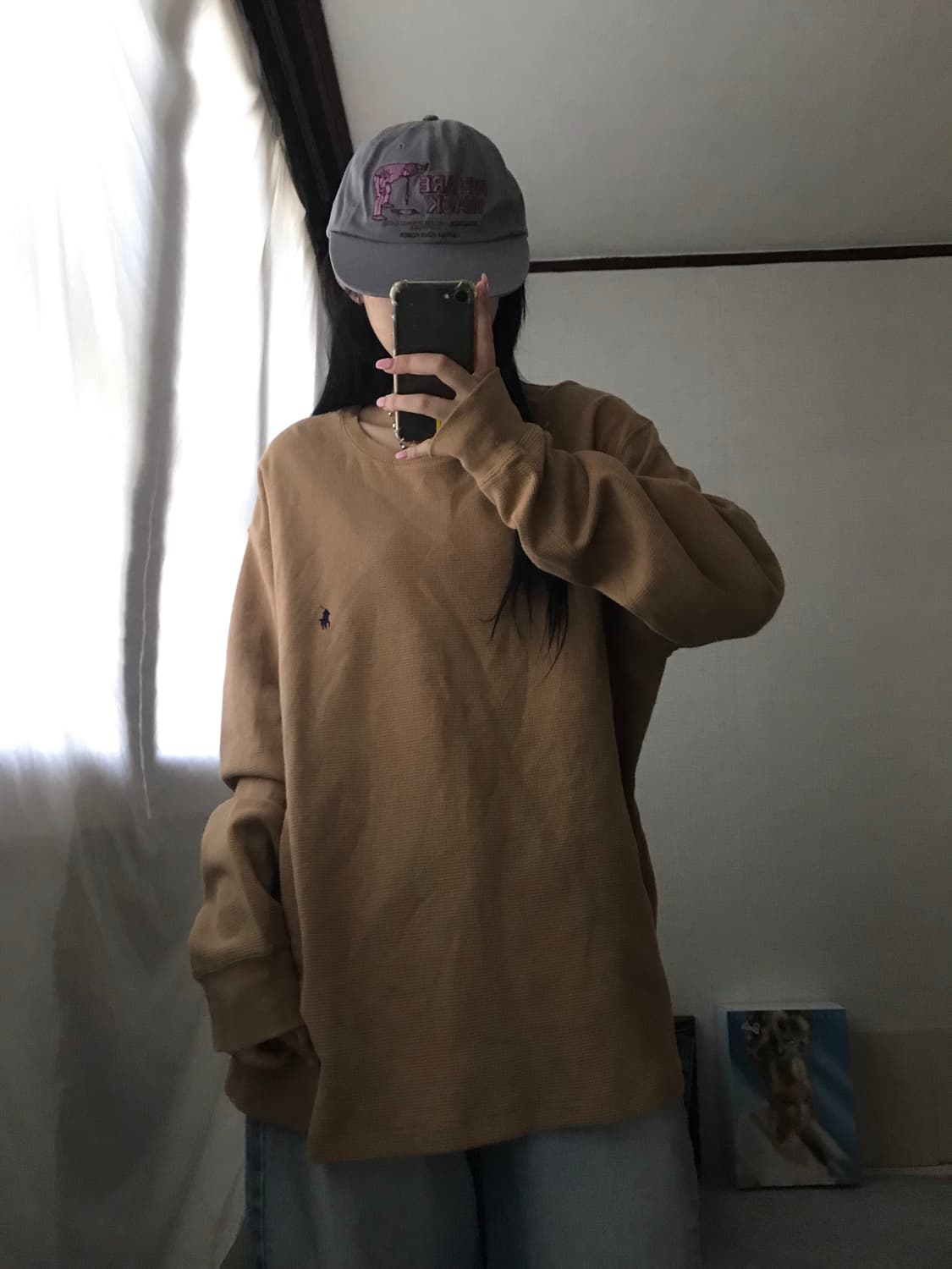 폴로 베이지 와플 롱슬리브 상품이미지2