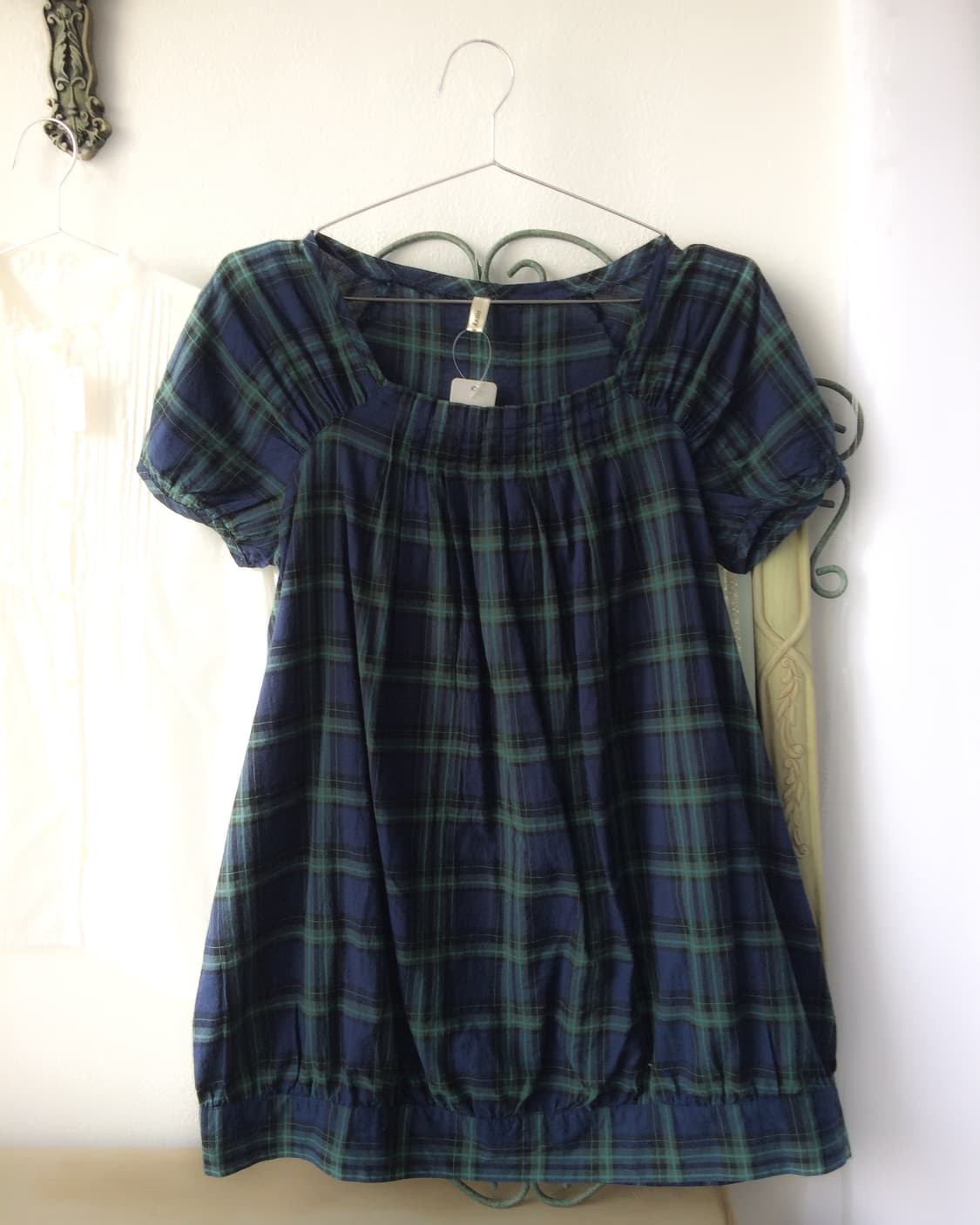 check pattern blouse 상품이미지1