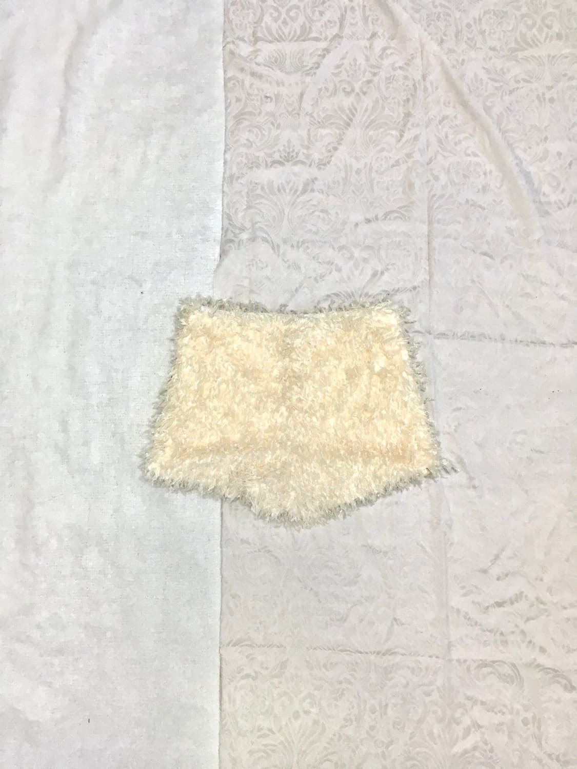 베이지 퍼 로우라이즈 숏츠 상품이미지5