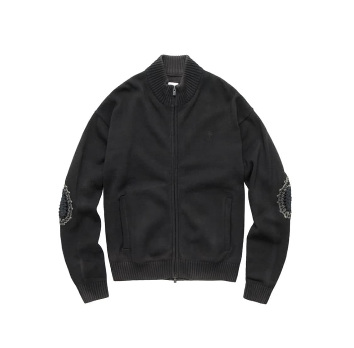 [3] 폴리테루 트랙 니트 집업 차콜 상품이미지2