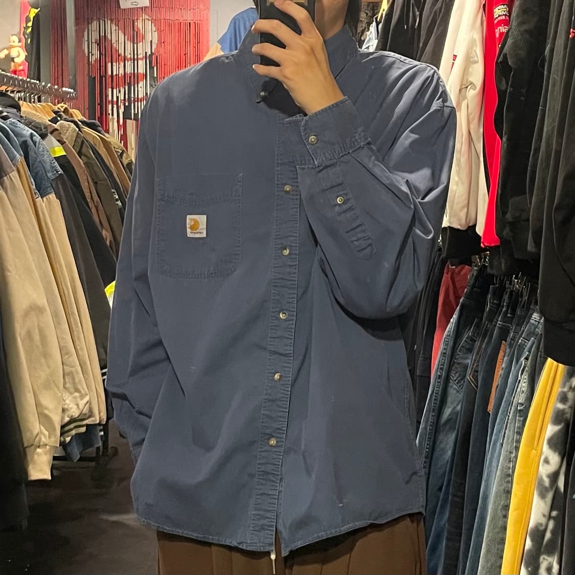 [IM] carhartt 칼하트 다크블루 긴팔셔츠 상품이미지3