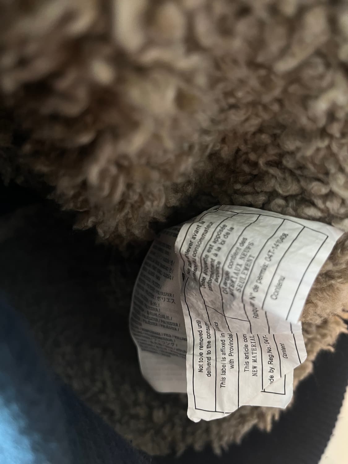 아베크롬비 뉴욕 스펠로고 네이비 퍼 후드 집업 [M] 상품이미지5