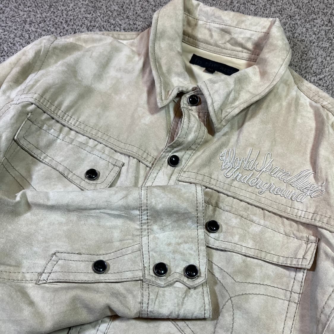 in the attic 롤링 스톤즈 우먼 스웨이드 웨스턴 셔츠 상품이미지5