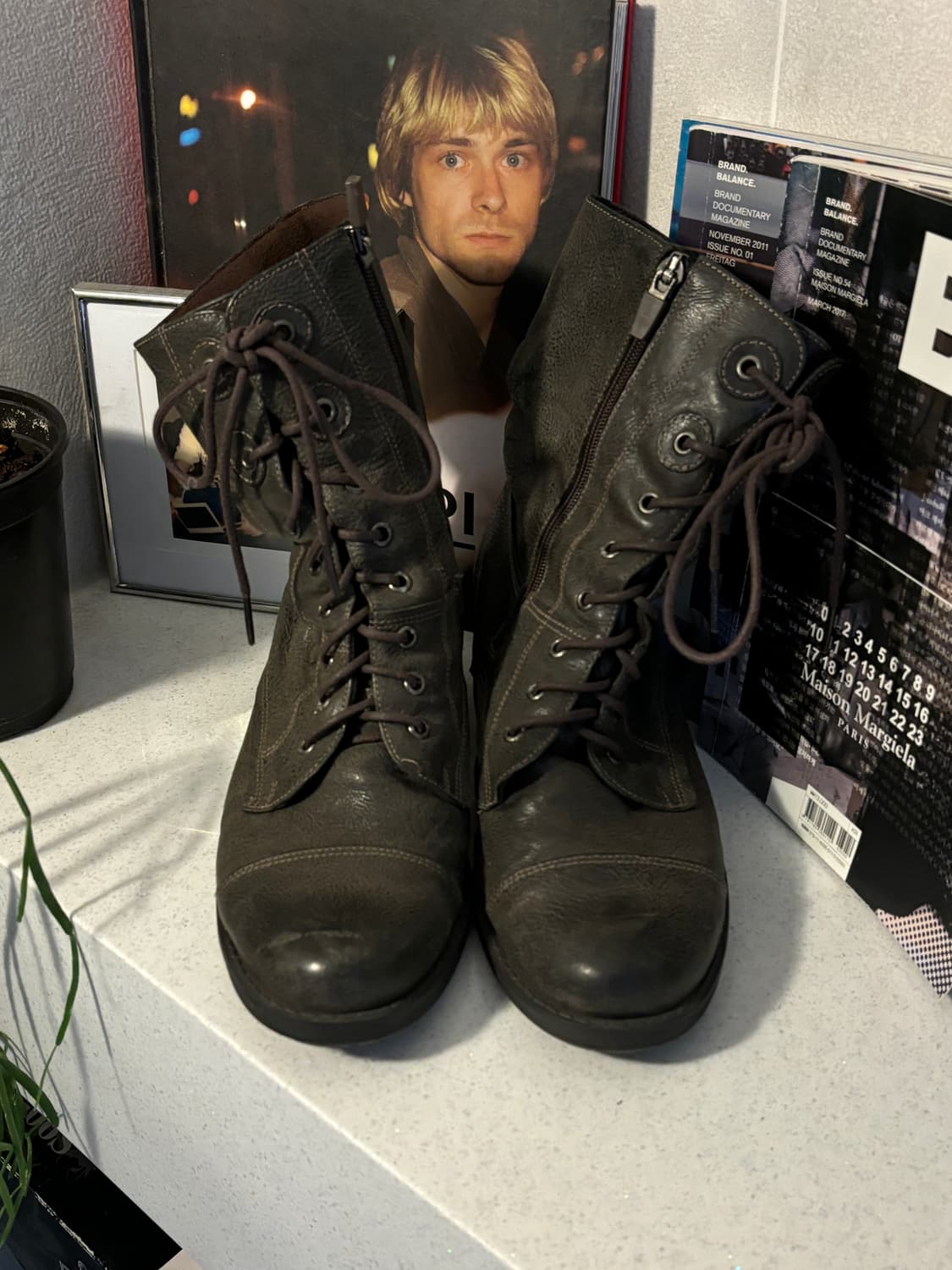 빈티지 레더 앵클부츠 상품이미지3