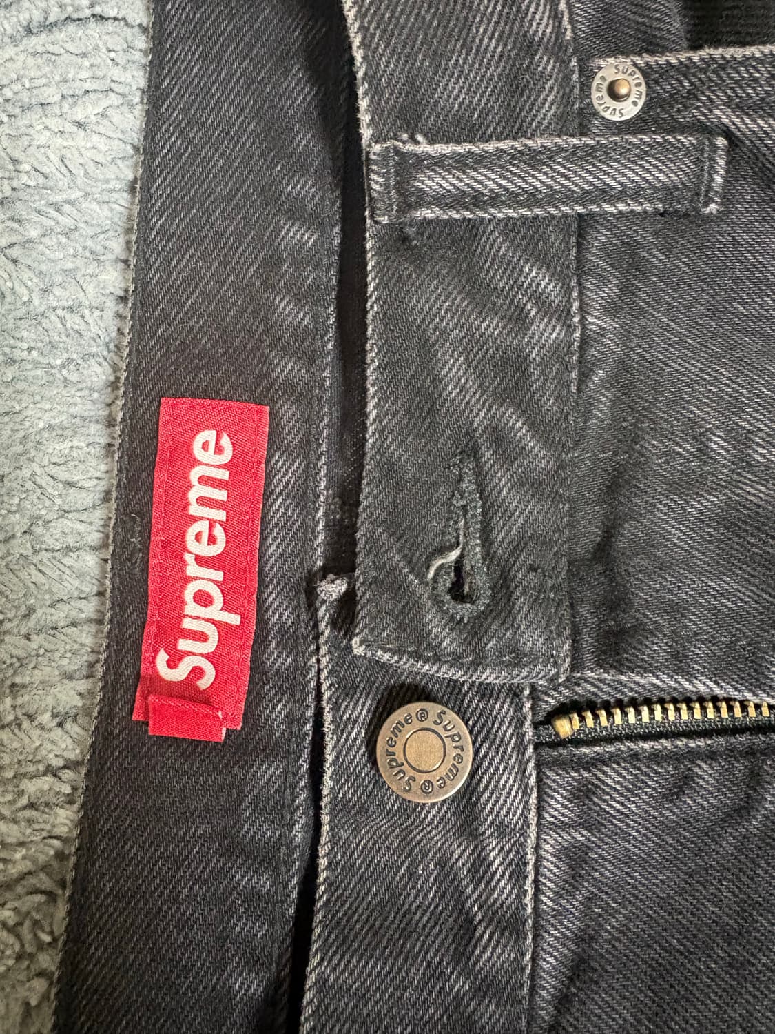 36 슈프림 s 로고 루즈 핏 워싱 데님 진 에스로고 진 데님 팬츠 상품이미지3