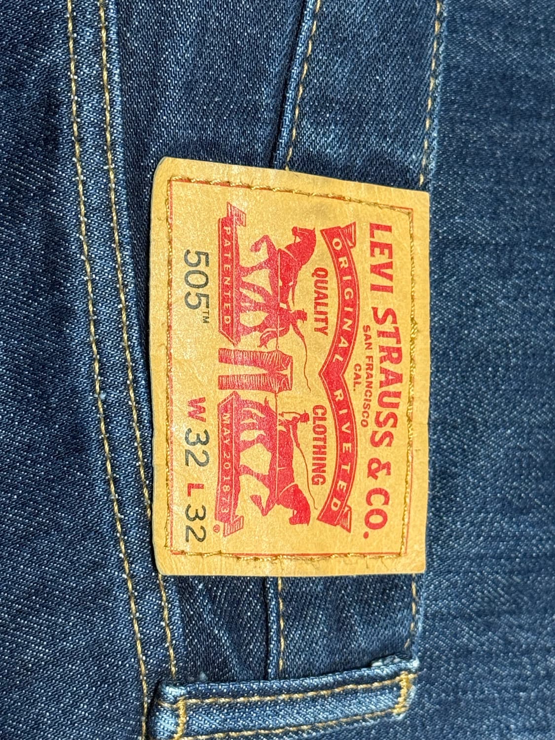 빈티지) 리바이스 505 인디고 32-32 상품이미지5