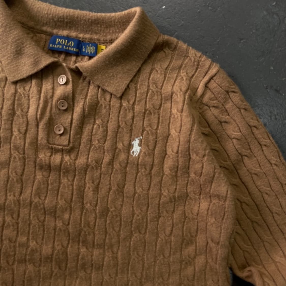 100 폴로 꽈배기 카라 니트  상품이미지2