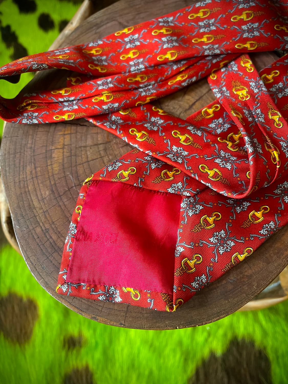 1980-90s NINA RICCI France Old Silk Tie 상품이미지5